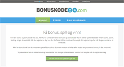 Desktop Screenshot of bonuskode24.com